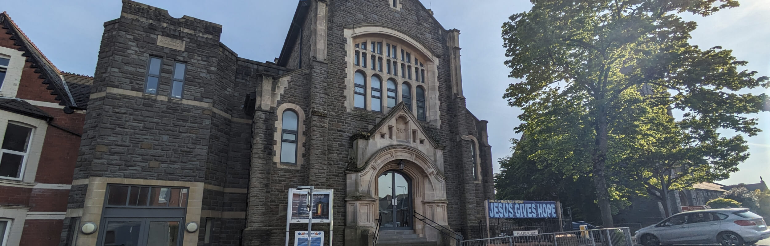 The front of the Bethel Baptist Chruch Barry building